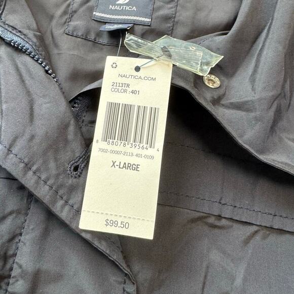 NWT - NAUTICA Lightweight full zip Windbreaker/Raincoat/Jacket, XL, Navy Blue - Picture 7 of 12